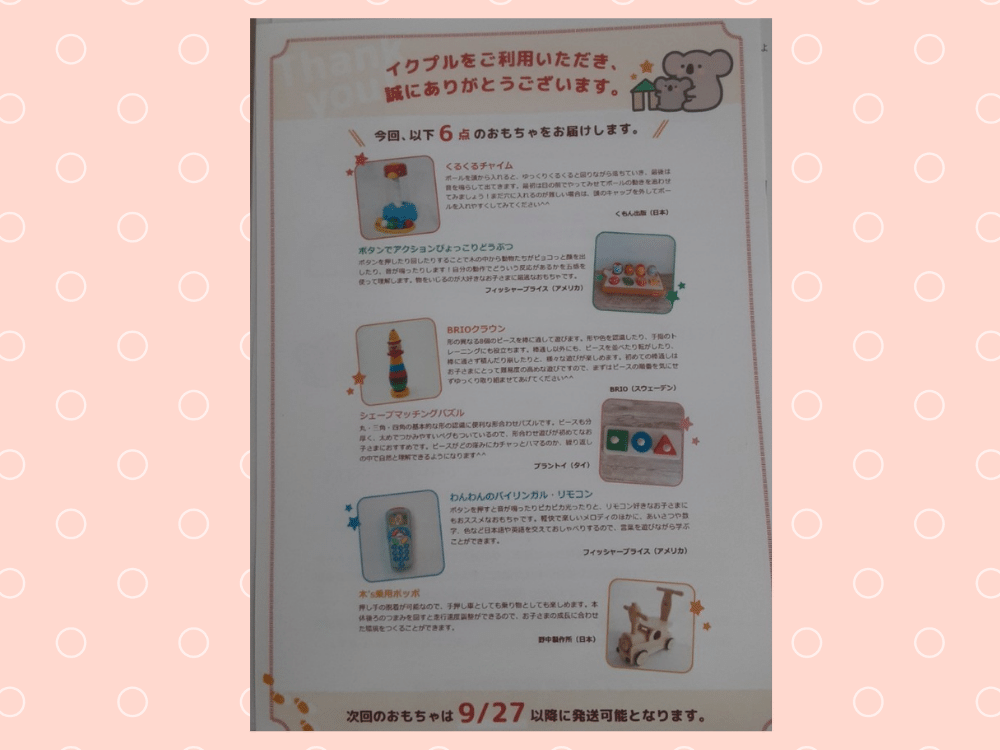 イクプルのおもちゃの解説書